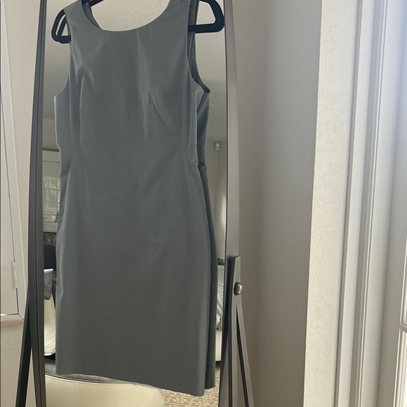 Theory Ice Blue Sleeveless Sheath Mini Dress - Picture 6 of 9